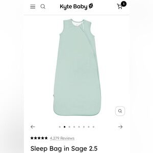Medium Kyte Baby Sleep Bag Sage 2.5 TOG